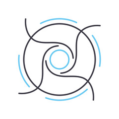 black hole line icon, outline symbol, vector illustration, concept sign