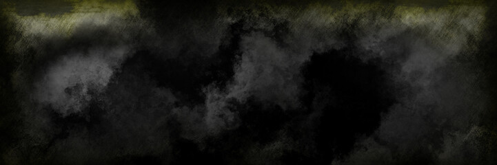 Old horror dark grey mist or foggy edges and black empty space, distressed paper parchment vignette. Mystery monochrome steam design, Halloween paranormal energy scary scary goth cloudy background - obrazy, fototapety, plakaty