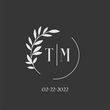 Initial letter TM wedding monogram logo design inspiration