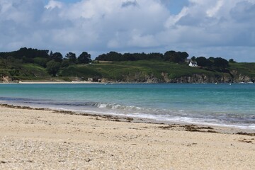 View from the beach of Samzun on the island Belle Ile
