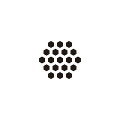 Fototapeta na wymiar Hexagons, hexagon geometric symbol simple logo vector