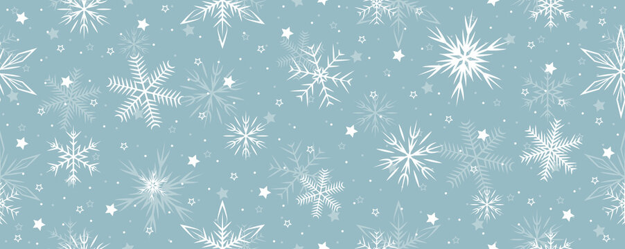 bright banner christmas seamless snowflake background banner