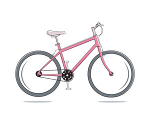 Obraz premium Bicycle vector illustration isolated on white background, Classic bike vector illustration