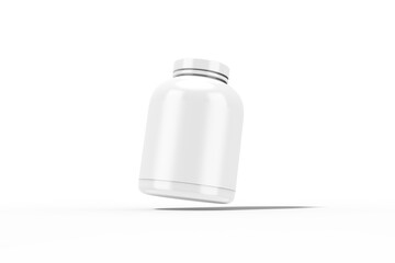 Floating of Nutrition Bottle, 3D Illustration