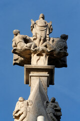 Fototapeta na wymiar Detail of a Milan duomo spire.