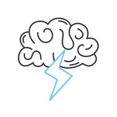 brainstorming line icon, outline symbol, vector illustration, concept sign