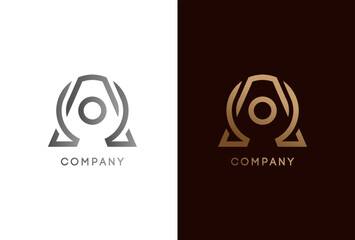 Alpha omega logo design inspiration, vector illustration - obrazy, fototapety, plakaty