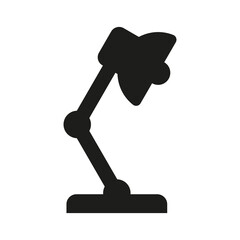 Lamp black vector icon on white background