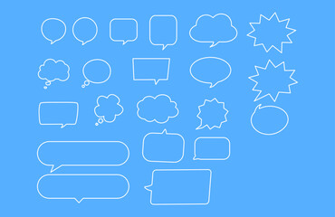 collection of Vector speech chat bubble line icon