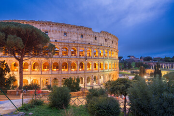 Fototapeta na wymiar Rome, Italy at the Colosseum