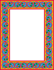 Retro Fifties Style floral frame design