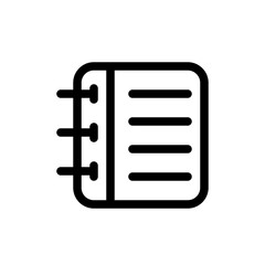 spring notebook line icon