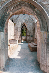Fototapeta na wymiar entrance to an old abbey in ireland