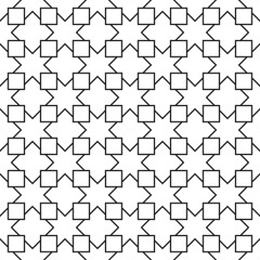 Seamless arabic geometric ornament in black color.
