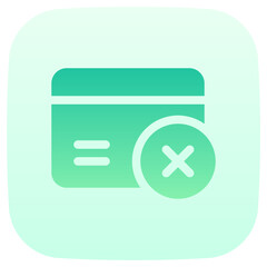 debit card flat gradient icon