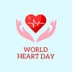 Vector graphic of world heart day care