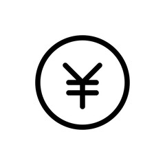 Obraz premium yen line icon