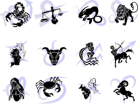 Twelve Horoscope Zodiac Star signs