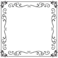 Frame, in the style of an ornament, Vector illustration eps 10, Art.