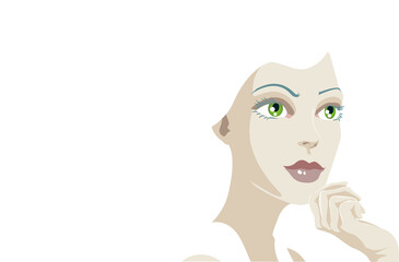 Beautiful ethereal tranquil woman