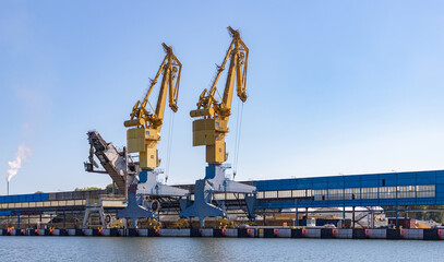 Fototapeta na wymiar Shipyard Cranes