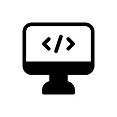 coding glyph icon