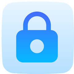 lock flat gradient icon