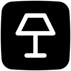 desk lamp glyph icon