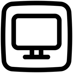 monitor line icon