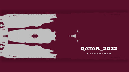 Qatar flag abstract grunge brush stroke vector background