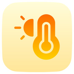 heat flat gradient icon