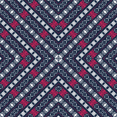 seamless batik pattern vector with x shape