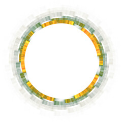 Abstract gradient circle yellow green frame