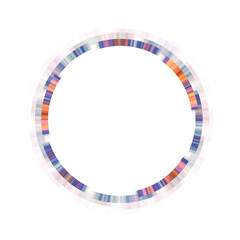 Naklejka premium Abstract circular ring featuring multicolored segments isolated on a clean transparent background for modern minimalist graphic design.