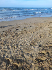 Spiaggia del mare vuota a fine estate