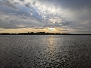 Naklejka premium Sunset Over The Sea