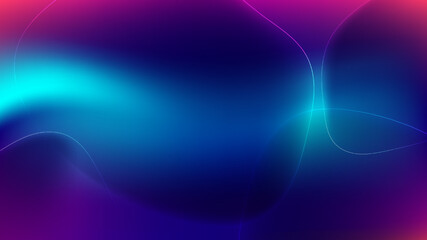 Abstract background blue and pink neon color liquid or fluid bubble gradient shapes with lighting effect