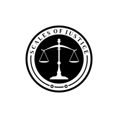 Simple Justice Scales Legal Law logo design