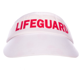 White lifeguard cap on a transparent background