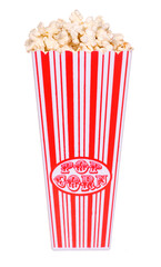 Retro pop corn with transparent background