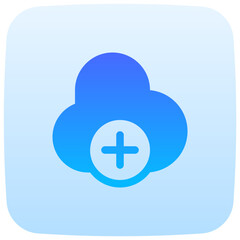 Obraz premium cloud computing flat gradient icon