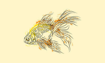 Goldfish Logo, Suitable for your business and graphic needs