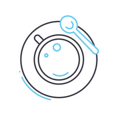 coffee cup line icon, outline symbol, vector illustration, concept sign