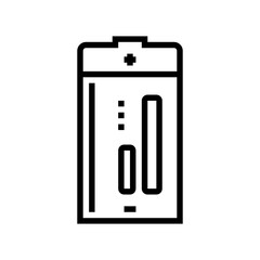 d battery power energy line icon vector. d battery power energy sign. isolated contour symbol black illustration