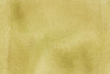 Hand painted watercolor gold texture, brush strokes on the white paper background and watercolor background with grunge.