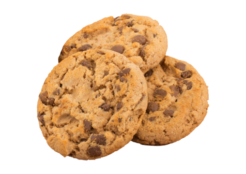 chocolate cookies isolated on brown