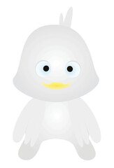 White  chicken icon. vector illustration