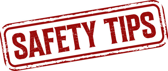 Grunge rubber stamp with text Safety Tips