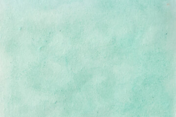 Hand painted watercolor soft green texture, brush strokes on the white paper background and watercolor background with grunge.