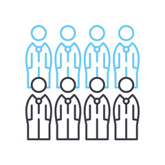 corporate culture line icon, outline symbol, vector illustration, concept sign